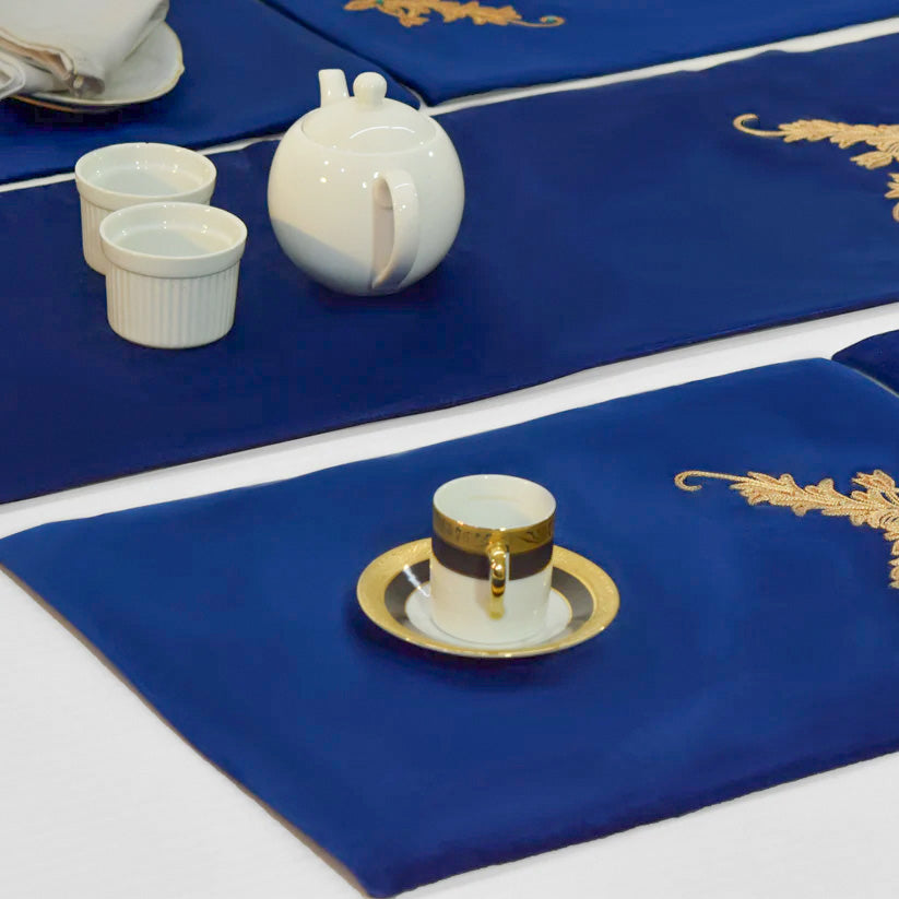 Royal Symphony Velvet Embroidered Table Set